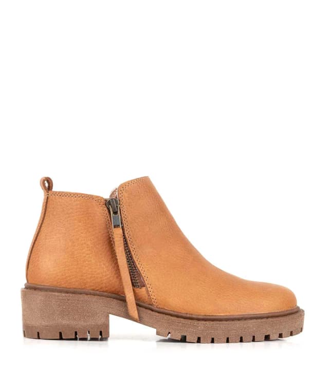 Botas cortas bajas de cuero con doble cierres