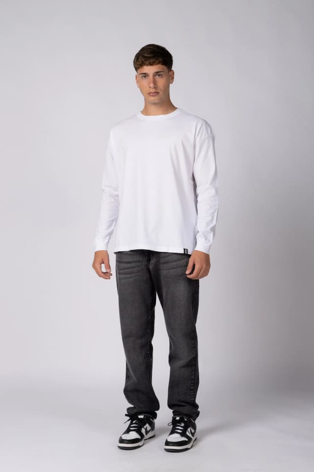 Remera Manga Larga Adam Blanca