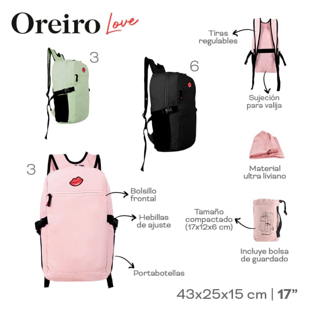 Mochila de viaje Oreiro Love de Target Moda