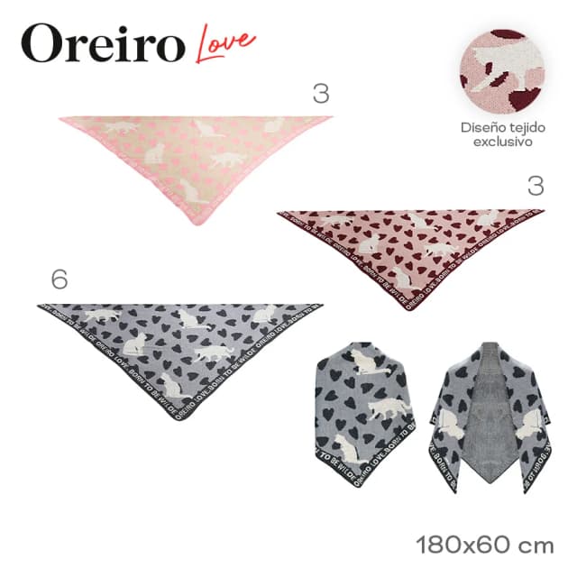 Bufanda triangular oreiro love de Target Moda