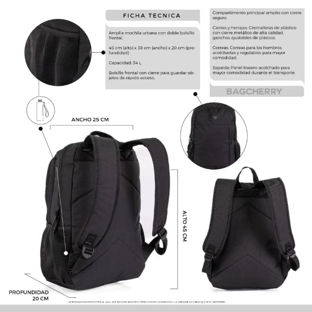 MOCHILA BAGCHERRY 264073 — imagen 3