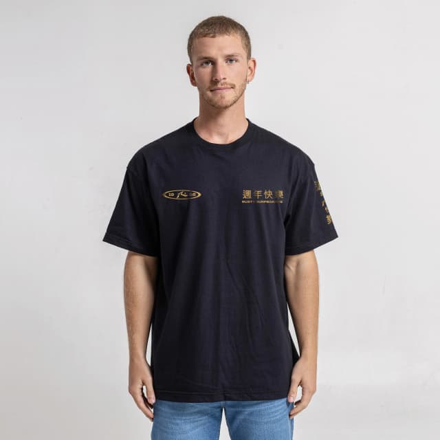 Remera many waves black de RUSTY