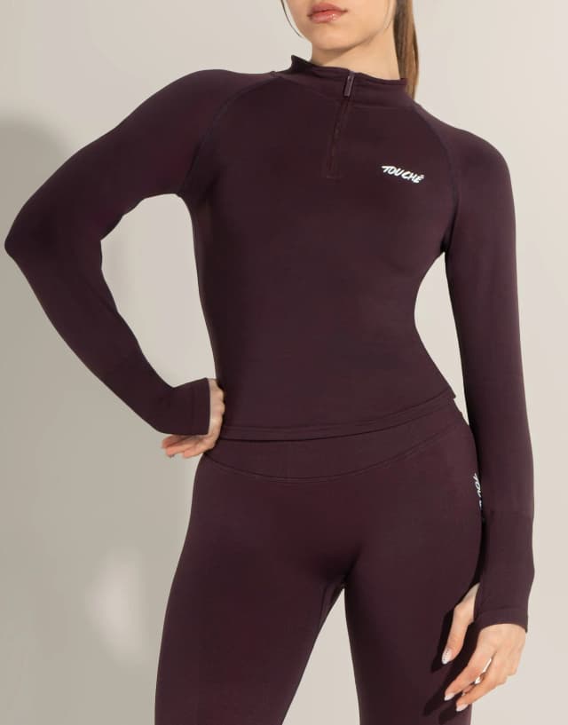 SPARK BURGUNDY TOP SEAMLESS