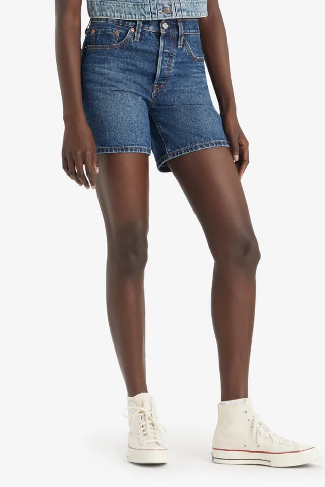 Short Levis 501 Mid Thigh Azul