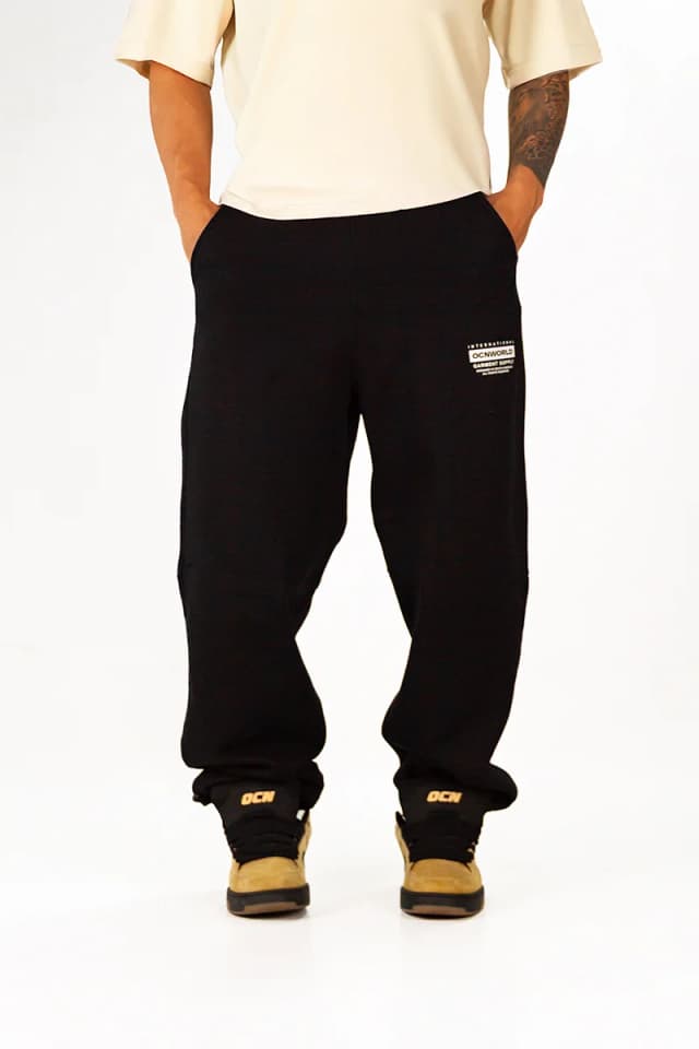 Jogging Ocn Loose Fleece Negro