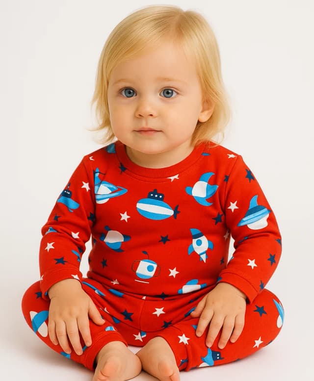 Conjunto Pijama estampado manga larga Ovni