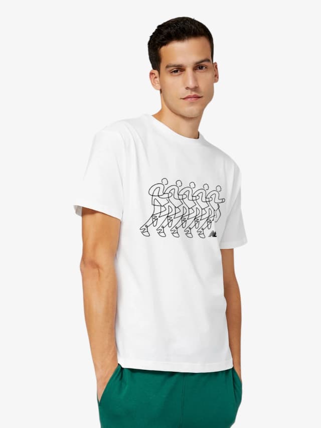 Remera New Balance Run Sequence Blanco