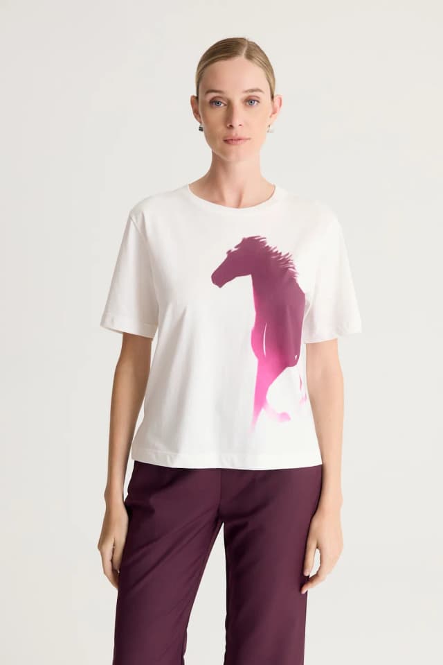 REMERA COTTON PRINT HORSE