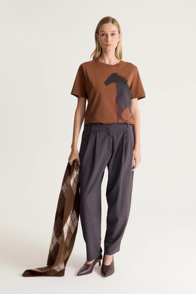 REMERA COTTON PRINT HORSE