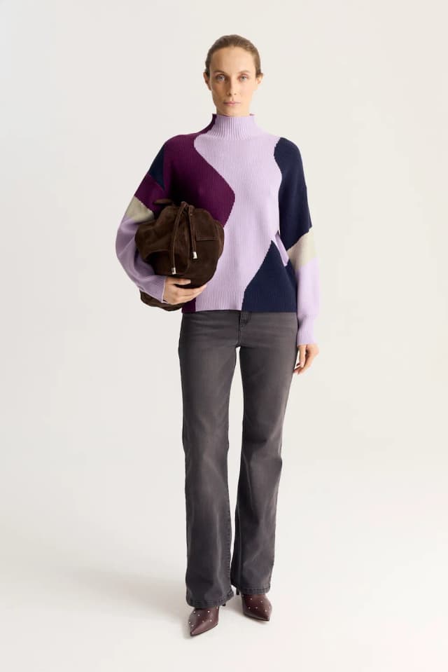SWEATER INTARSIA KNIT