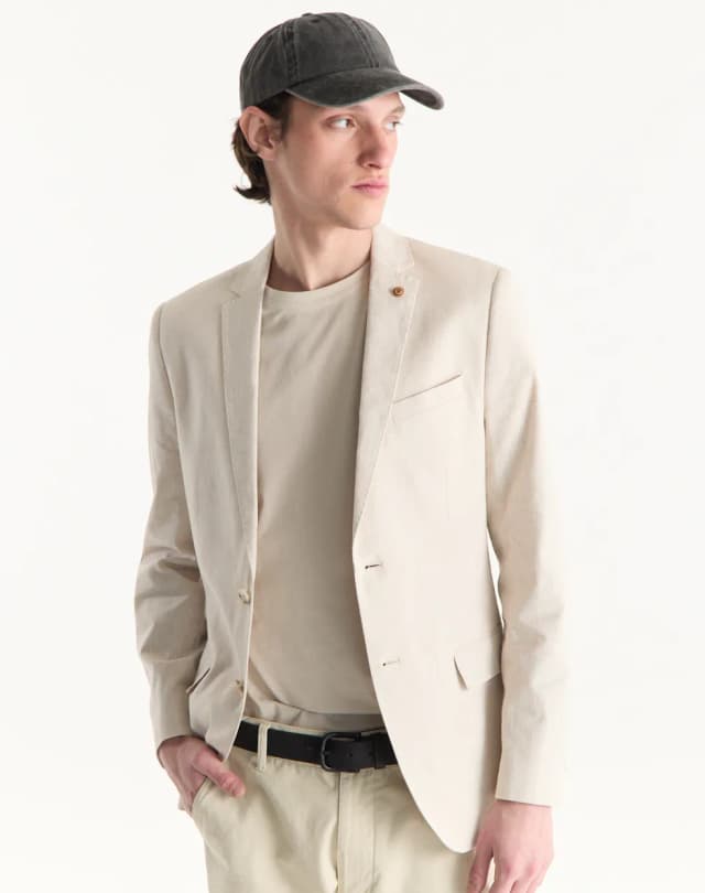Saco regular lino algodón confort VALENCIA
