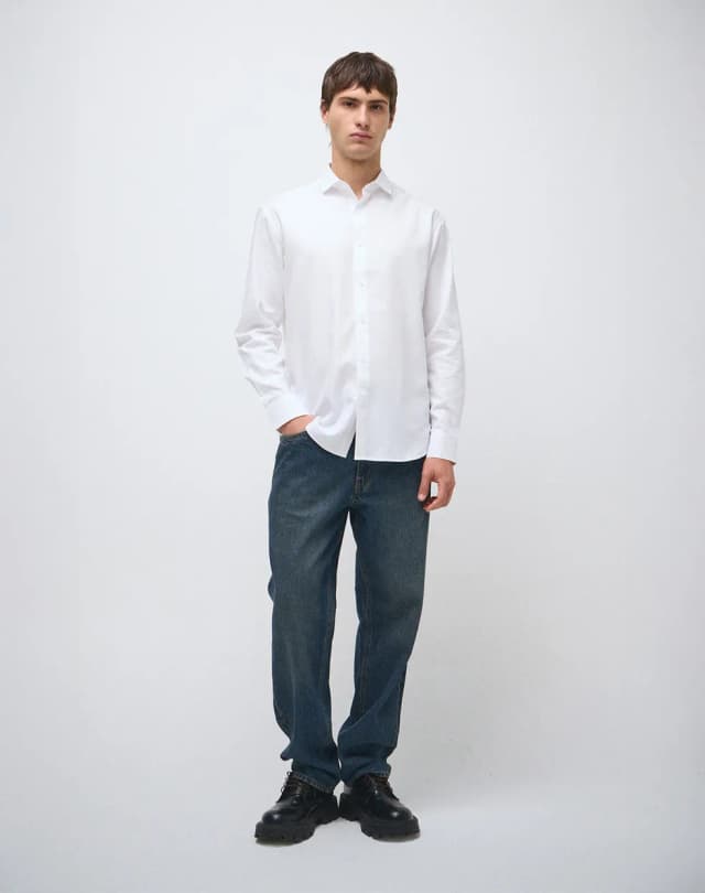 Camisa vestir slim 100% algodón