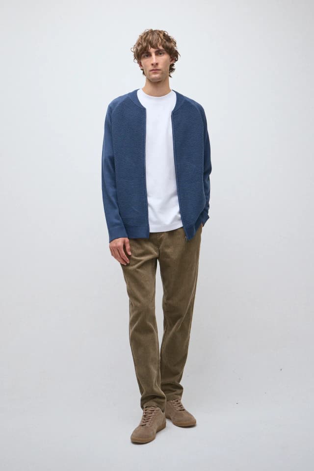 Campera tejida tramada
