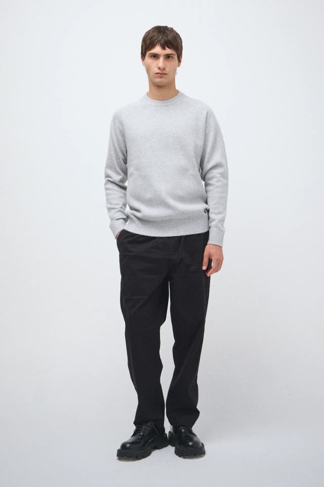 Sweater lana mezcla cuello redondo
