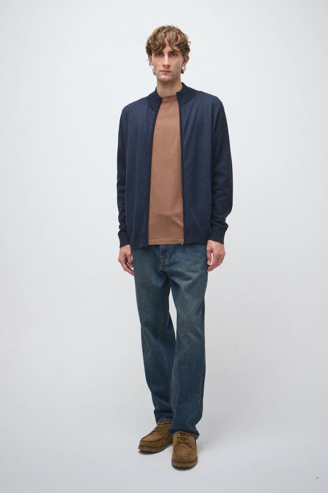 Campera tejida tramada