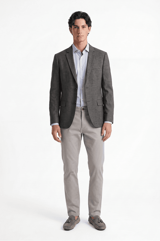 Saco regular lino algodón MIAMI