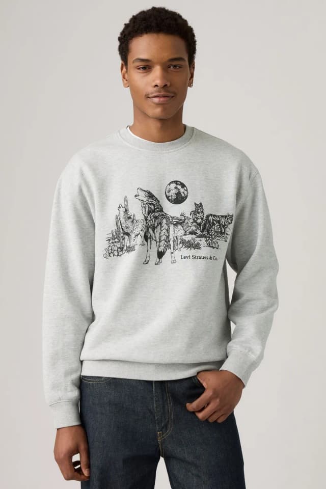 Relaxed graphic crew wolf — imagen 3
