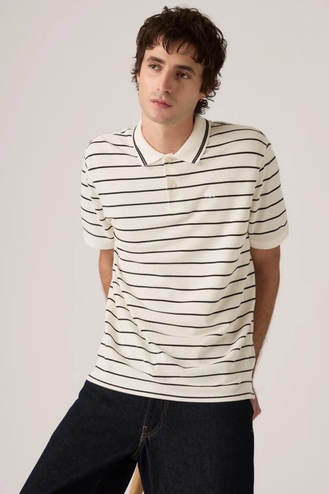 Polo Icon Stripe Egret Stripe de Levis