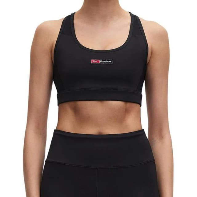 Top Reebok Lux Bold Racer Bra negro