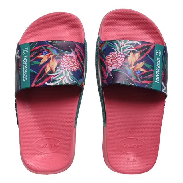 Ojotas Havaianas slide print Fc mujer