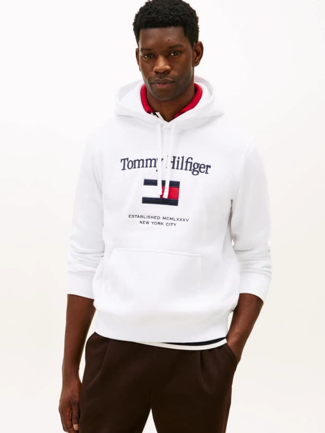Buzo con capucha con logo bordado regular fit